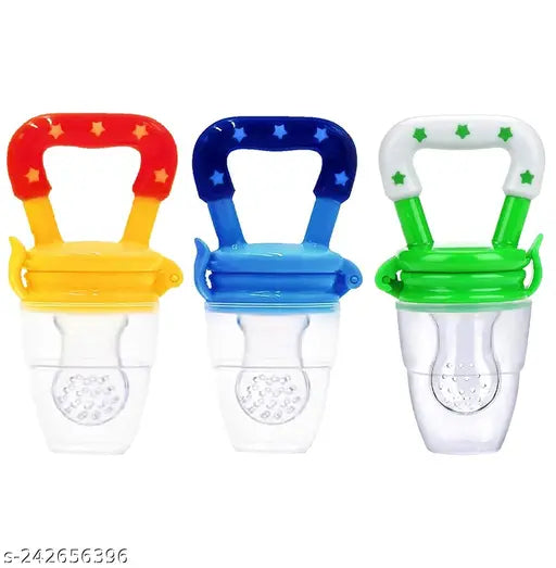Nibbler for Babies | Pacifier for Newborn Baby | Silicone Fruit & Juice Feeder with Cover Pack of 2