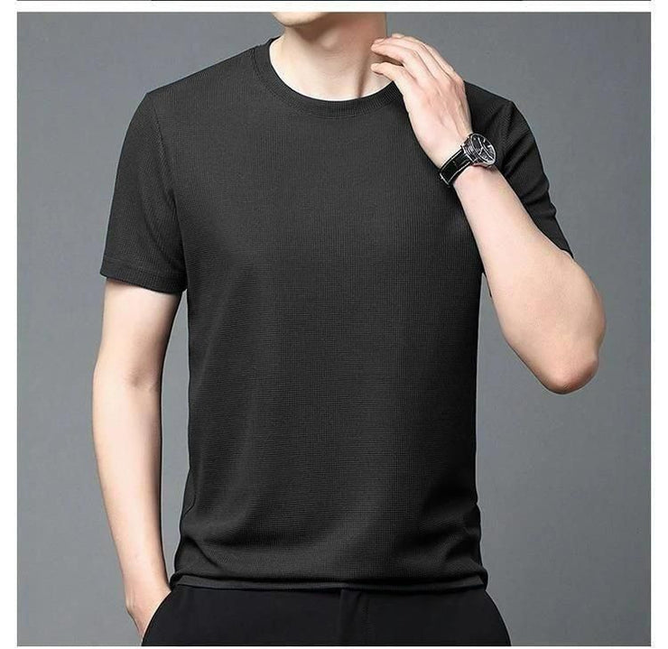 Polyester  Men's Round Neck T-Shirt (Pack Of 4)