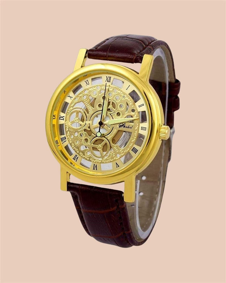 Leather Analog Watch - for Men