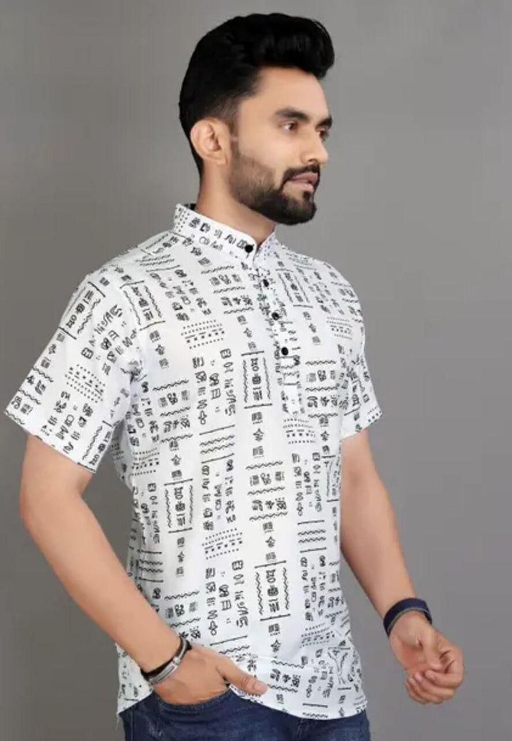 Men's Printed Half Sleeves Spread t shirt