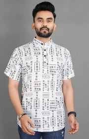 Men's Printed Half Sleeves Spread t shirt