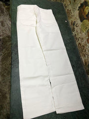 Men's Loose Fit Mid Rise White Jeans