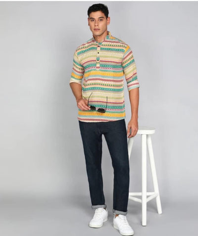 Men's Printed Spread  Casual Shirt